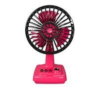 Uqezagpa Ventilatore da tavolo in lega retrò ricaricabile USB a 3 velocità portatile vintage ventilatore da scrivania con griglia in metallo Retro lega desktop