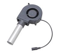 Uqezagpa Ventola per barbecue, 97 mm x 33 mm, 12 V, con regolatore di velocità variabile, per campeggio, barbecue all'aperto e