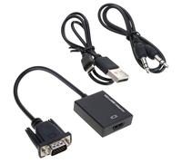 Uqezagpa VGA a convertitori audio video cavo adattatore ingresso VGA uscita HDMI compatibile per computer portatili TV