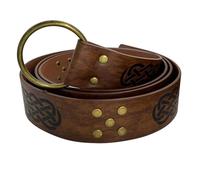 Uqezagpa Vintage Medievale Cintura In Vita Per Gli Uomini Donne Costume Anelli di Metallo Cinghia Della Vita Puntelli Del Partito Cintura Per Cavaliere Accessori Costume, Marrone, Taglia unica