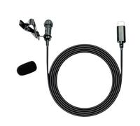 Uqezagpa ZJ030MR - Microfono lavalier USB C, microfono a condensatore omnidirezionale con clip, 20 Hz-16 kHz