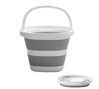 UQMIQURA Secchio pieghevole da 5 l, secchio pieghevole in plastica, secchio per tacchino, secchio pieghevole portatile con manico, salvaspazio, pieghevole, per camper, casa, all'aperto, campeggio