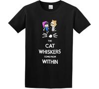 UQSQYDIYO Dan And Phil The Whiskers Come from Within T-Shirt Black Top Printed Mens Tee