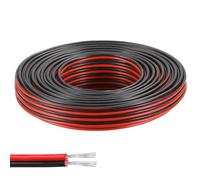 UQTUKO 22AWG Cavo Elettrico, 10M Filo 2 Conduttore Parallelo in silicone a 2 poli da 0,3 mm² Rosso e Nero in Rame Stagnato a Trefoli fili Cavo flessibile per strisce LED 12V
