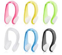 UQTUKO Clip per naso impermeabile, 6 pezzi Nuoto Naso Clip con Scatola Protezione Naso per Nuoto Silicone Clip Naso per Adulti Bambini Unisex