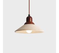 UQVUFIYJ Lampada a Sospensione in Pietra Naturale Wabi Sabi di metà secolo, Regolabile, Vintage, in Legno, da soffitto, con Una Sola Testa, in Marmo, for Soggiorno(A,Warm Light)