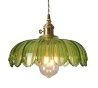 UQVUFIYJ Lampada a Sospensione in Vetro a Forma di Petalo Creativo con Attacco E27, Montaggio a Filo, Lampada a Sospensione da soffitto