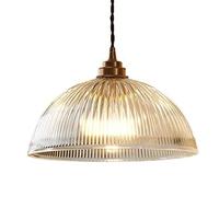 UQVUFIYJ Lampada a Sospensione in Vetro semicircolare Creativo con Attacco E27, Paralume a Filo for soffitto, Lampada a Sospensione