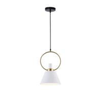 UQVUFIYJ Lampada a Sospensione Moderna Chaner con Paralume a Sospensione E27 a Testa Singola. Lampada a Sospensione Moderna Chaner con Paralume a Sospensione Industriale.(White)