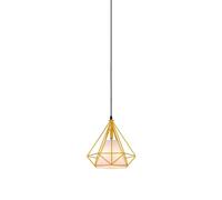 UQVUFIYJ Lampada a Sospensione Moderna retrò for Ristorante, Moderna Lampada a Sospensione Artigianale in Metallo, Semplice e Personalizzata, Regolabile con Testa Singola E27(Yellow)