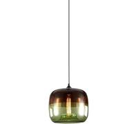 UQVUFIYJ Lampada a Sospensione Moderna Semplice e Moderna, Lanterna in Vetro colorato, faretto Quadrato, Lampada a Sospensione a Testa Singola, Lampada da soffitto(Green,Warm Light)