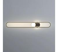 UQVUFIYJ Lampada da Parete a LED nordica, Montaggio a Filo, lineare, in Metallo, con Paralume in Acrilico, Semplice Striscia, for Ingresso, Cucina, Bagno, Guardaroba, Balcone(Dark)