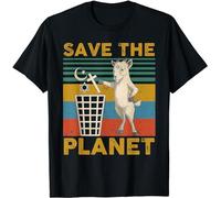 UR ANMEI Satanic Goat Hail Satan Save The Planet T-Shirt Black L