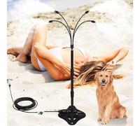 UR Forest - Sistema di Raffreddamento a Nebbia in Piedi aggiornato da 8 m + 4 ugelli nebulizzatori in Ottone, 2 opzioni di Altezza, Tubo Flessibile per Esterni Patio Esterno, Raffreddamento Animali