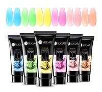 UR SUGAR 90ML Gel Ricostruzione Unghie, 6 Colori Acrigel per Unghie Gel Kit Extension Neon Jelly, Nail Gel Extension Builder Nail Set Riparazione di Chiodi