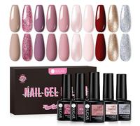 UR SUGAR Smalto Semipermanente Unghie 10 Colori, Smalti Semipermanenti per Unghie Rosa Nude Bianco, Smalti Gel per Unghie UV LED Soak Off Manicure per Principianti Nail Art Set