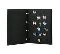 UR URLIFEHALL 1 pz 4 pagine rettangolari porta badge libro di archiviazione in feltro nero spilla pin porta badge espositore per negozio spille da bavero collezioni