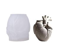 UR URLIFEHALL 1 stampo per candele a forma di cuore umano 3D in silicone per aromaterapia, sapone, candele, fai da te, decorazione da tavolo e artigianato
