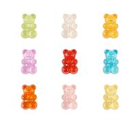 UR URLIFEHALL 180 perline colorate con orsetto gommoso kawaii color caramella perline in acrilico trasparente per la creazione di gioielli per capelli