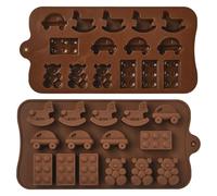 UR URLIFEHALL 2 stampi in silicone a forma di cavallo a dondolo a forma di orso, stampi per cioccolatini, torte, cubetti di ghiaccio, sapone fatto a mano, muffin, brownie
