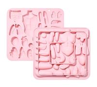 UR URLIFEHALL 2 stampi in silicone a forma di corpo umano per parti del corpo del fumetto stampi per fondente per cioccolato, caramelle, cubetti di ghiaccio, biscotti, stampi da forno riutilizzabili