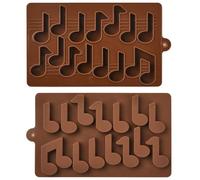 UR URLIFEHALL 2 stampi in silicone a forma di note musicali, per cioccolatini, caramelle, dolci, cubetti di ghiaccio, biscotti, decorazioni per torte