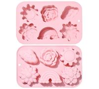 UR URLIFEHALL 2 Stampi in Silicone Arcobaleno e Girasole a Forma di Cioccolato per Caramelle, Pasticcini Fatti in Casa, Fondant, Biscotti, Stampi Riutilizzabili per la Cottura