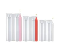 UR URLIFEHALL 3 Pezzi Stampi per Candele Lunghe a Pilastro Stampi Cilindrici in Silicone per Candelabri Ornamenti Artigianato Sapone Decorazioni per Feste in Casa