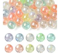 UR URLIFEHALL 50 Pezzi di Perline Rotonde in Plastica da 16 mm che Brillano al Buio con Polvere Glitter per la Creazione di Gioielli e Artigianato Fai da Te