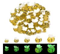 UR URLIFEHALL 50Pcs 5 stili luminoso mini resina ape figurine per | Figurine di animali che si illuminano al buio, per la decorazione di casa, giardino, paesaggio, creazione di gioielli