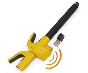 UR978Y Antifurto Auto Doppia Sicurezza Blocca Sterzo Senza/Con Allarme 120dB LED