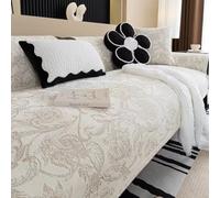 UracOn Copridivano Magnetico - Non-Slip Couch Cover Divano Fodera per Divano Angolare a l 3/2/4 Posti - Copri Divano Lavabile - Adatto a Tutte le Stagioni (Color caffè - 90 x 160cm)