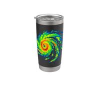Uragano Ciclone Tempesta Meteorologia Tornado Chaser Bicchiere termico in acciaio inox doppia parete
