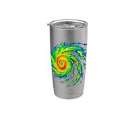 Uragano Ciclone Tempesta Meteorologia Tornado Chaser Bicchiere termico in acciaio inox doppia parete