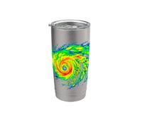 Uragano Ciclone Tempesta Meteorologia Tornado Chaser Bicchiere termico in acciaio inox doppia parete