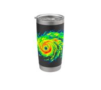 Uragano Ciclone Tempesta Meteorologia Tornado Chaser Bicchiere termico in acciaio inox doppia parete
