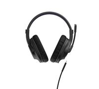 uRage Cuffie da gioco per microfono (cuffie over-ear Gamer, certificate DTS X, Micro Flip to Mute, cavo USB-A Uflex rimovibile, cuffie microfono ottimizzate per PC e PS5) nero