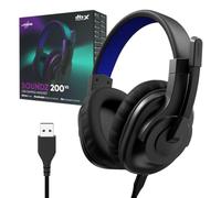 uRage Cuffie da gioco per microfono (cuffie over-ear Gamer, certificate DTS X, Micro Flip to Mute, cavo USB-A Uflex rimovibile, cuffie microfono ottimizzate per PC e PS5) nero