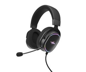 uRage Cuffie da gioco SoundZ 800.7.1 V2 7.1 Virtual Surround Soundund, cuffie cablate multipiattaforma per PS5/PC, cavo USB da 2 m, colore: Nero