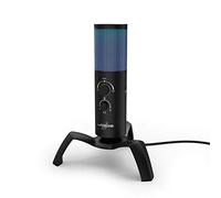 uRage Microfono streaming Stream 750 HD Illuminated, nero, due tipi di registrazione, potente microfono HD USB, filtro antipop integrato