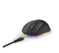 uRage Mouse Gamer Wired Reaper 340 (7 Tasti programmabili, Mouse Gaming Cavo Sensore Ottico 8000 DPI, RGB, Clics Gaming TTC-Golden, USB-C Uflex) Nero