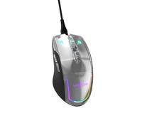 uRage Mouse Gamer Wired Reaper 515 Illuminated (9 Pulsanti programmabili, Mouse Gaming Sensore Ottico 12000 DPI, RGB, Clics Gaming TTC-Golden, Cavo USB-C Uflex) Nero