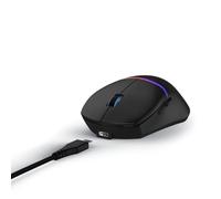 uRage Mouse Gaming RGB Reaper 330" (Gaming Mouse Luce LED, Ultra leggero, Destrimano, 6 pulsanti programmabili, 6200 dpi, sensore ottico, software, cavo staccabile 2 m) Nero