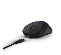 uRage Mouse Gaming RGB Reaper 330" (Gaming Mouse Luce LED, Ultra leggero, Destrimano, 6 pulsanti programmabili, 6200 dpi, sensore ottico, software, cavo staccabile 2 m) Nero
