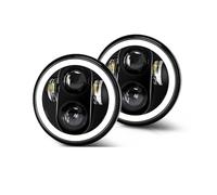 URAGER Per Motociclette, Per Fuoristrada, Faro Abbagliante E Anabbagliante Rotondo Da 5,75 Pollici, Luce Bianca Gialla Halo DRL Luci Anteriori Moto(2 pezzi)