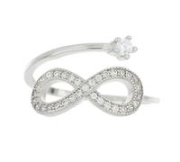 Urania Preziosi - ANELLO INFINITO MM 7 E PUNTO LUCE MM 3 IN ARGENTO 925 R1253