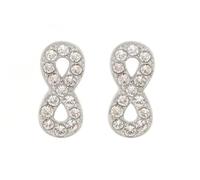 Urania Preziosi - ORECCHINI A LOBO "ADANA" INFINITO CON ZIRCONI IN ACCIAIO ADAOR122