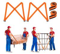 URAQT 2 Pezzi Cinghie Trasporto Mobili, Cinghie di Sollevamento per Mobili, Cinghies e Imbracature per 2 Persone, 360 kg, Cintura per Sollevamento Cinghies e Imbracature per Trasloco, Sposta Mobili