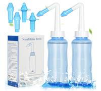 URAQT 2 Pezzi Neti Pot 300ml Neti Pot Kit Lavaggio Nasalecon con Due Beccucci