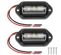 URAQT 2PCS LED Luce della Targa, 12V-24V LED Luci Targa per Auto, 6500K LEDs 6SMD Impermeabile Luci Targa a LEDs, per SUV, RV, Rimorchi, Camper, Camion e Imbarcazioni
